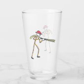 Brandweerman Stickman Glas (Achterkant)