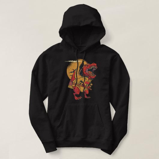 brandweerman T-Rex Dinosaur brandweerman Helmet T- Hoodie (Design voorkant)