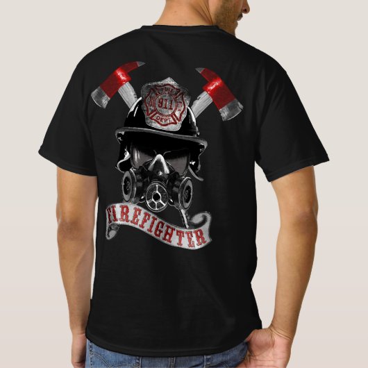 Brandweerman. T-shirt (Achterkant)