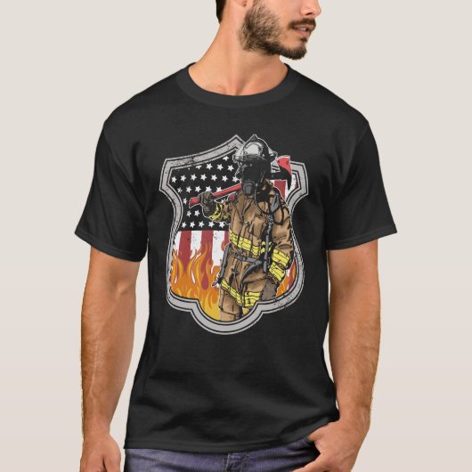brandweerman t-shirt (Voorkant)