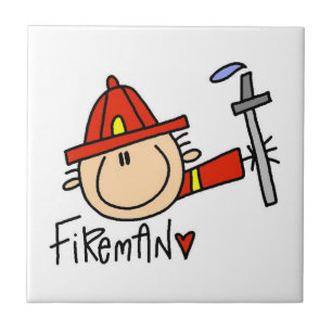Brandweerman Tegeltje