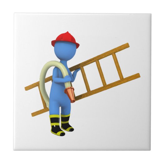 brandweerman tegeltje (Voorkant)
