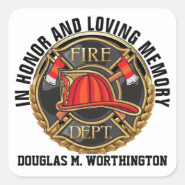 BRANDWEERMAN Ter nagedachtenis sticker