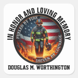 BRANDWEERMAN Ter nagedachtenis sticker