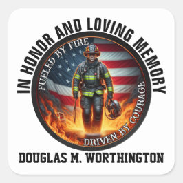 BRANDWEERMAN Ter nagedachtenis sticker