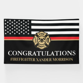 Brandweerman Thin Red Line Brandweeracademie Afstu Spandoek