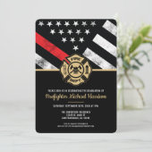 Brandweerman Thin Red Line Brandweerman Afstuderen Kaart (Staand voorkant)