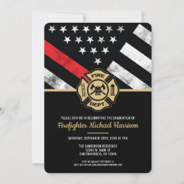 Brandweerman Thin Red Line Brandweerman Afstuderen Kaart