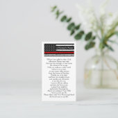 Brandweerman Thin Red Line Bulk Brandweerman's Pra Visitekaartje (Staand voorkant)