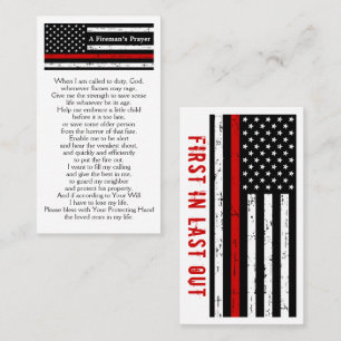 Brandweerman Thin Red Line Bulk Brandweerman's Pra Visitekaartje