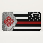 Brandweerman Thin Red Line Case-Mate iPhone Case (Achterkant (horizontaal))