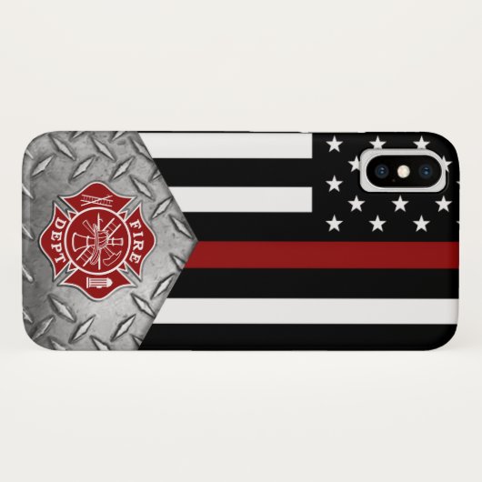 Brandweerman Thin Red Line Case-Mate iPhone Case (Achterkant (horizontaal))