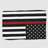 Brandweerman Thin Red Line Golf Towel Golfhanddoek (Horizontaal)