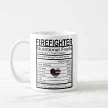 Brandweerman Thin Red Line Heart Nutrition Label