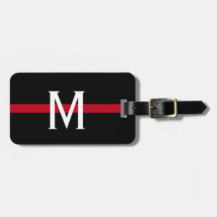 Brandweerman Thin Red Line Monogram Bagagelabel