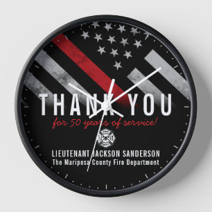 Brandweerman Thin Red Line Retirement Jubileum