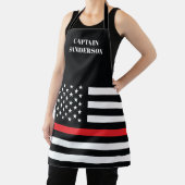 Brandweerman Thin Red Line Vlag Amerikaans Vuurman Schort (Insitu)