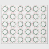 Brandweerman Thin Red Line Wreatry kerst Cadeaupapier (Vlak)