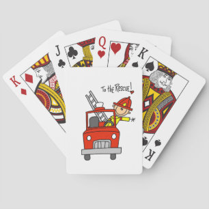 Brandweerman tot reddings-T-shirts en cadeaus Speelkaarten