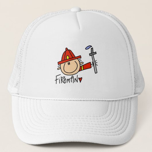 Brandweerman Trucker Pet (Voorkant)