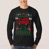 Brandweerman Ugly KerstSweater T-shirt (Voorkant)