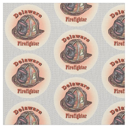 Brandweerman uit Delaware Stof (Close Up)