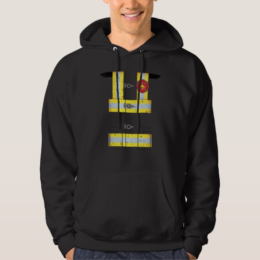 Brandweerman Uniform Costume Funny Hwerwee Hoodie (Voorkant)