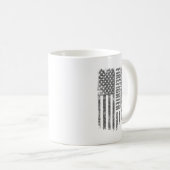 Brandweerman USA Vlag Vervallen ontwerp Koffiemok (Voorkant rechts)