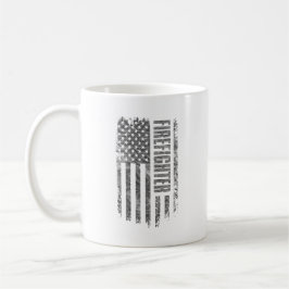 Brandweerman USA Vlag Vervallen ontwerp Koffiemok