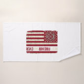Brandweerman Vader Verticale Vlag Vintage Badhanddoek (Badhanddoek)
