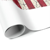 Brandweerman Vader Verticale Vlag Vintage Cadeaupapier (Rol Hoek)