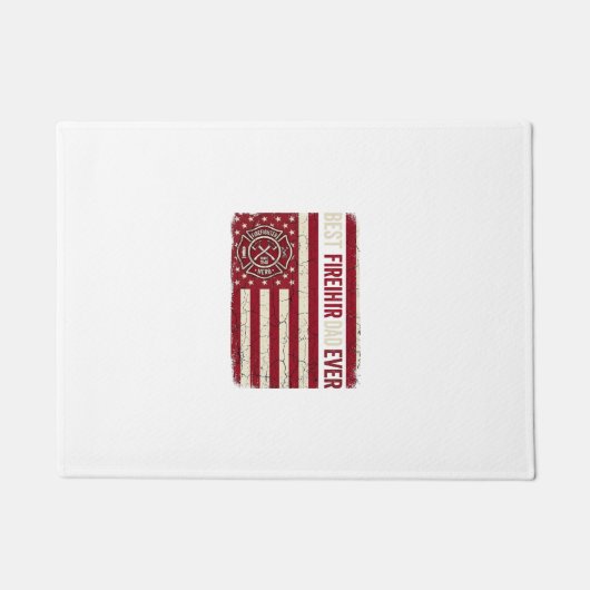 Brandweerman Vader Verticale Vlag Vintage Deurmat (Voorkant)