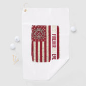 Brandweerman Vader Verticale Vlag Vintage Golfhanddoek (Insitu)