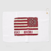 Brandweerman Vader Verticale Vlag Vintage Golfhanddoek (Horizontaal)