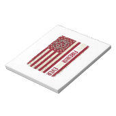 Brandweerman Vader Verticale Vlag Vintage Notitieblok (Linkerzijde)