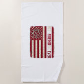 Brandweerman Vader Verticale Vlag Vintage Strandlaken (Voorkant)