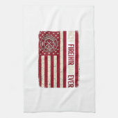Brandweerman Vader Verticale Vlag Vintage Theedoek (Verticaal)