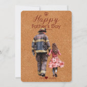 Brandweerman Vaderdag-Kort Gedicht Van Dochter Kaart (Achterkant)