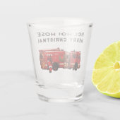 Brandweerman vakantiegeschenken shot glas (Achterkant)