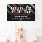 Brandweerman van de Rode Lijn van de Werknemer van Spandoek (Insitu)