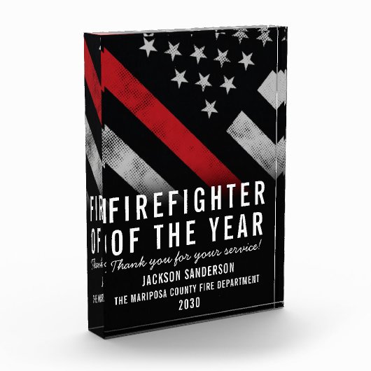 Brandweerman van het Jaar van de erkenning van de Fotoblokken (Links)