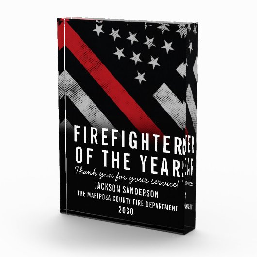 Brandweerman van het Jaar van de erkenning van de Fotoblokken (Rechts)