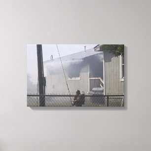brandweerman van Newkirk Canvas Afdruk