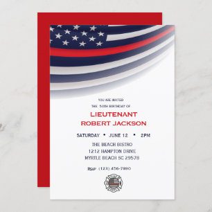 Brandweerman Verjaardagsfeest Viering Kaart