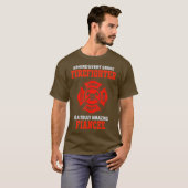 brandweerman verloofde t-shirt (Voorkant volledig)