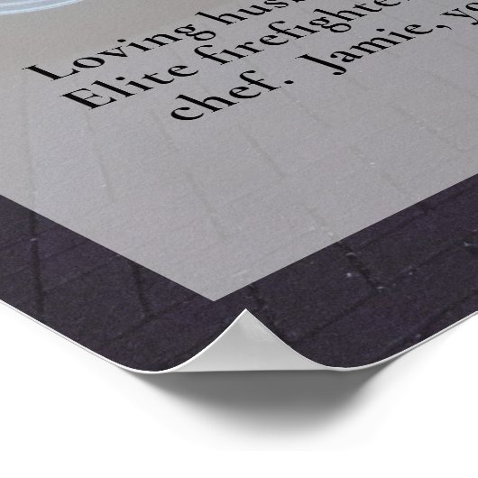 Brandweerman viering van het leven Foto, Begrafeni Poster (Hoek)