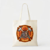 Brandweerman Vlammen boodschappentas Tote Bag (Voorkant)