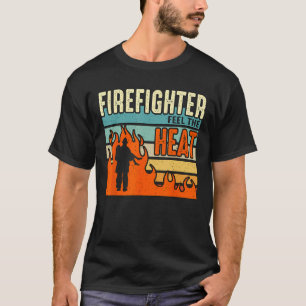 Brandweerman voelt de hitte gepensioneerde brandwe t-shirt