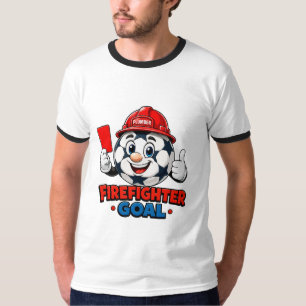 Brandweerman Voetbal Scheidsrechter Mascotte T-shirt