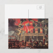  brandweerman voor het bedrijfsleven, brandweerman briefkaart (Voorkant / Achterkant)